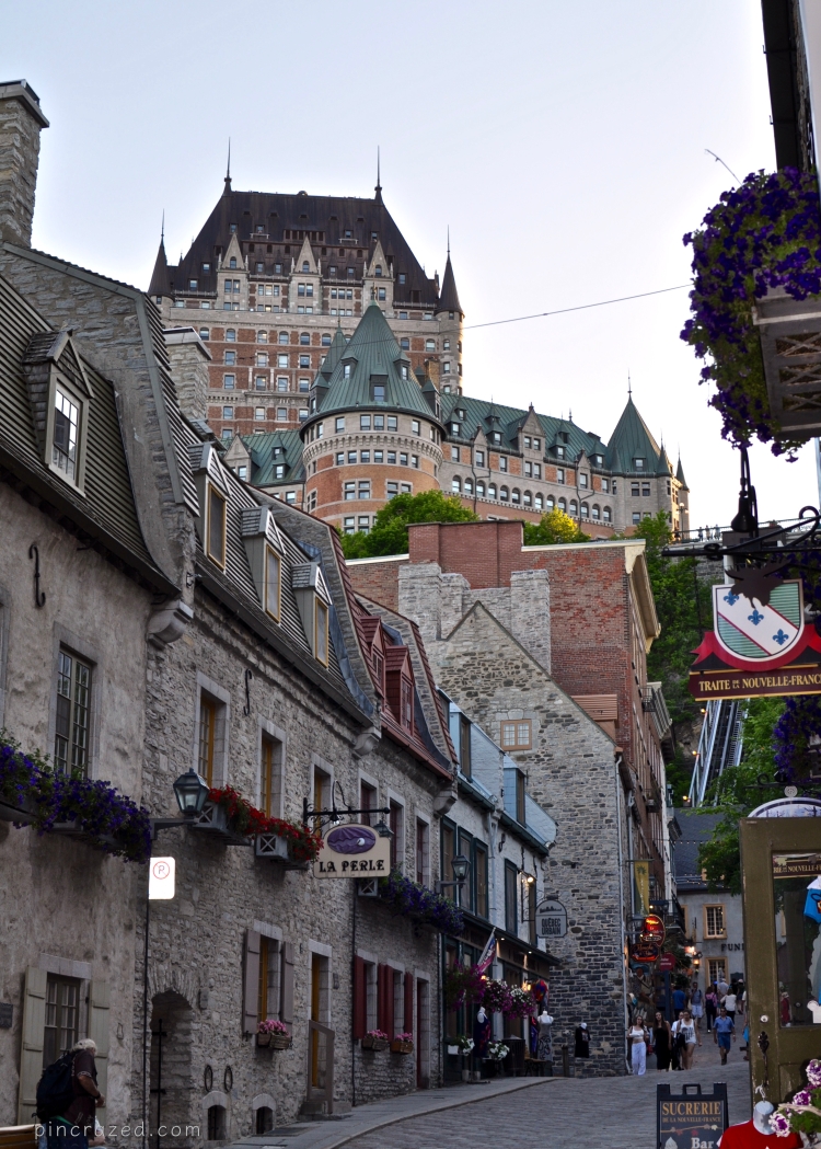 Lower Town view of Chateau Fontenac - Old Quebec City